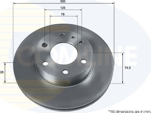 Comline ADC9087V - Гальмівний диск autocars.com.ua