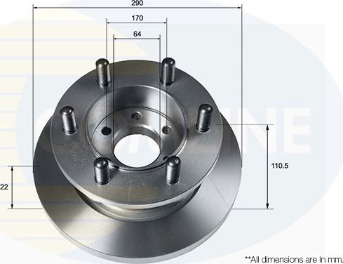 Comline ADC9128 - Гальмівний диск autocars.com.ua