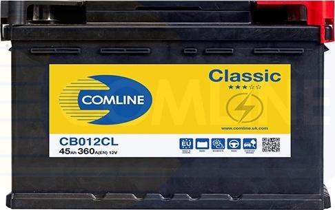 Comline CB012CL - Стартерная аккумуляторная батарея, АКБ autodnr.net
