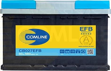 Comline CB027EFB - Стартерная аккумуляторная батарея, АКБ autodnr.net
