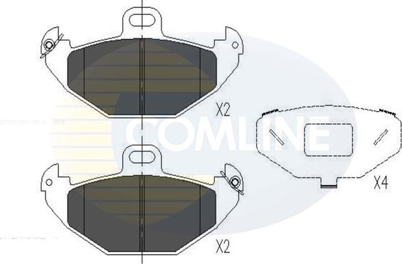 Comline CBP01020 - Гальмівні колодки, дискові гальма autocars.com.ua