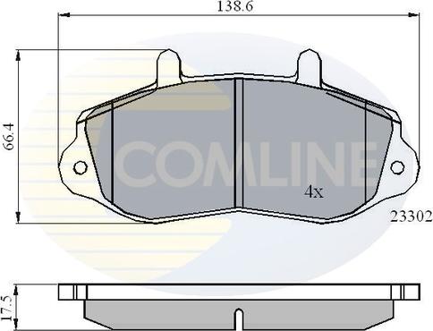 Comline CBP01021 - Гальмівні колодки, дискові гальма autocars.com.ua