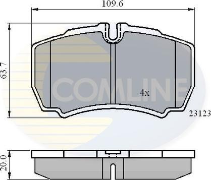 Comline CBP01034 - Гальмівні колодки, дискові гальма autocars.com.ua