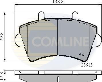 Comline CBP01035 - Гальмівні колодки, дискові гальма autocars.com.ua