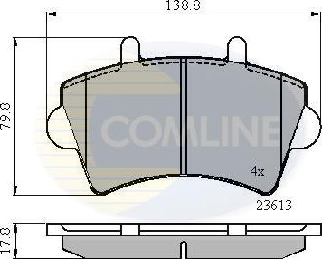 Comline CBP01035 - Тормозные колодки, дисковые, комплект autodnr.net