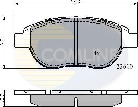 Comline CBP01038 - Гальмівні колодки, дискові гальма autocars.com.ua