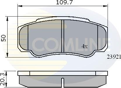 Comline CBP01042 - Гальмівні колодки, дискові гальма autocars.com.ua