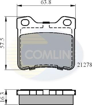 Comline CBP01060 - Гальмівні колодки, дискові гальма autocars.com.ua