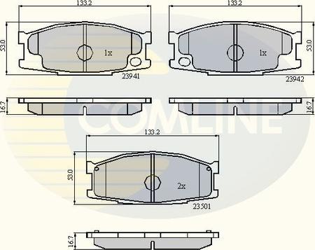 Comline CBP01087 - Тормозные колодки, дисковые, комплект autodnr.net