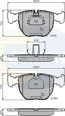 Comline CBP01096 - Тормозные колодки, дисковые, комплект avtokuzovplus.com.ua