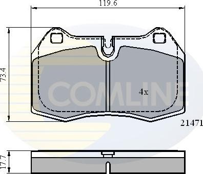 Comline CBP01097 - Гальмівні колодки, дискові гальма autocars.com.ua