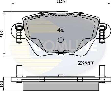 Comline CBP01114 - Тормозные колодки, дисковые, комплект avtokuzovplus.com.ua