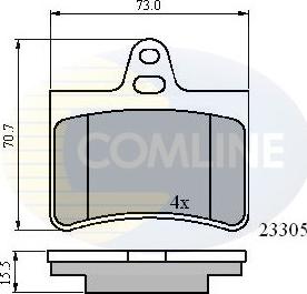 Comline CBP01122 - Тормозные колодки, дисковые, комплект avtokuzovplus.com.ua