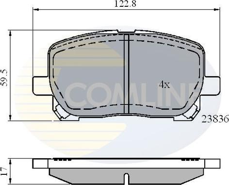 Comline CBP01132 - Гальмівні колодки, дискові гальма autocars.com.ua