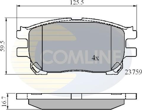 Comline CBP01139 - Гальмівні колодки, дискові гальма autocars.com.ua