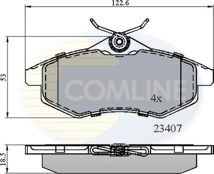 Comline CBP01145 - Гальмівні колодки, дискові гальма autocars.com.ua