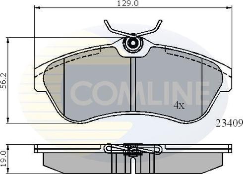 Comline CBP01146 - Гальмівні колодки, дискові гальма autocars.com.ua