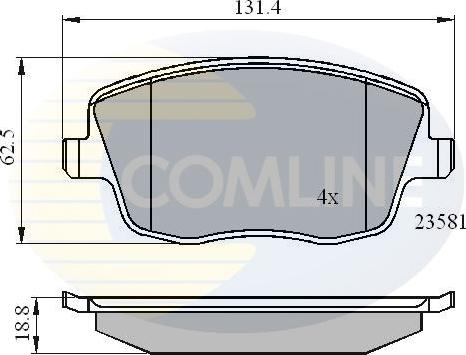 Comline CBP01147 - Гальмівні колодки, дискові гальма autocars.com.ua