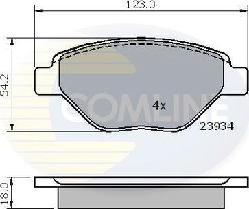 Comline CBP01159 - Тормозные колодки, дисковые, комплект avtokuzovplus.com.ua