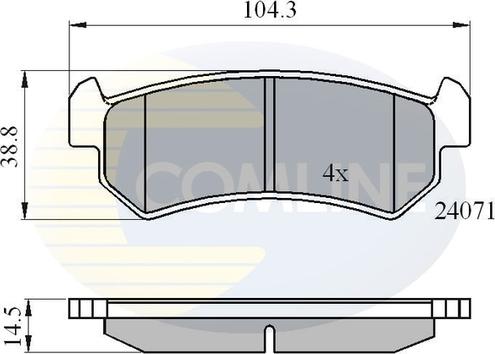 Comline CBP01191 - Гальмівні колодки, дискові гальма autocars.com.ua
