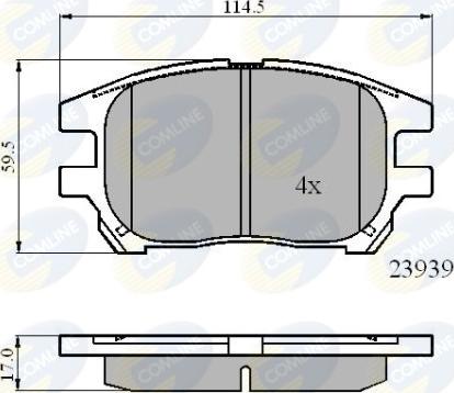 Comline CBP01212 - Тормозные колодки, дисковые, комплект avtokuzovplus.com.ua