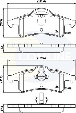 Comline CBP01231 - Гальмівні колодки, дискові гальма autocars.com.ua