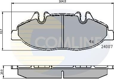 Comline CBP01305 - Гальмівні колодки, дискові гальма autocars.com.ua