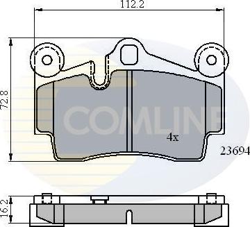 Comline CBP01316 - Тормозные колодки, дисковые, комплект avtokuzovplus.com.ua