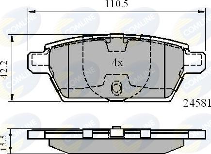 Comline CBP01514 - Гальмівні колодки, дискові гальма autocars.com.ua