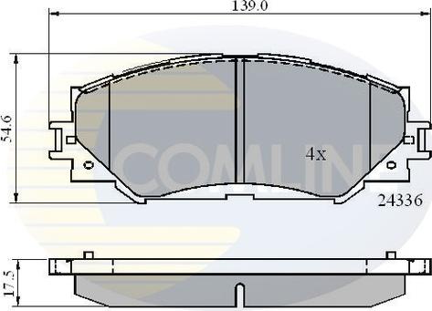 Comline CBP01515 - Гальмівні колодки, дискові гальма autocars.com.ua