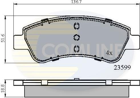 Comline CBP01525 - Гальмівні колодки, дискові гальма autocars.com.ua