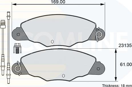 Comline CBP01526 - Тормозные колодки, дисковые, комплект avtokuzovplus.com.ua