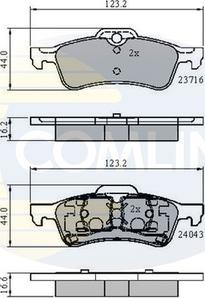 Comline CBP01550 - Гальмівні колодки, дискові гальма autocars.com.ua