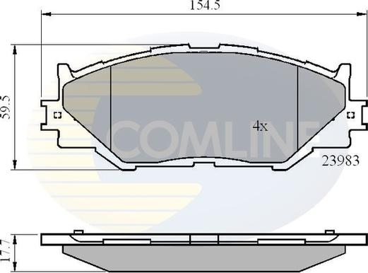 Comline CBP01632 - Гальмівні колодки, дискові гальма autocars.com.ua