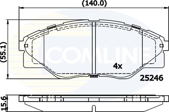 Comline CBP01660 - Гальмівні колодки, дискові гальма autocars.com.ua