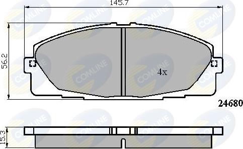 Comline CBP01706 - Гальмівні колодки, дискові гальма autocars.com.ua