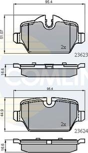 Comline CBP01710 - Гальмівні колодки, дискові гальма autocars.com.ua