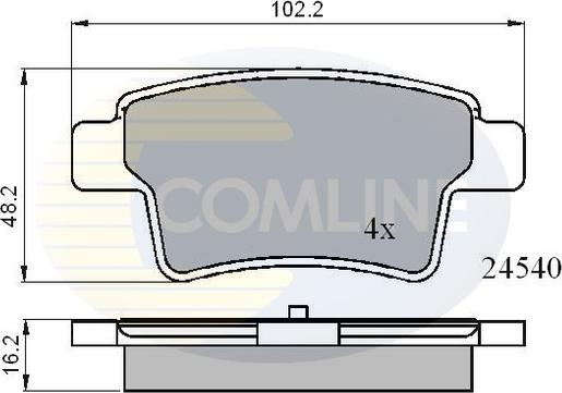 Comline CBP01713 - Гальмівні колодки, дискові гальма autocars.com.ua