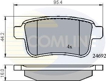 Comline CBP01715 - Гальмівні колодки, дискові гальма autocars.com.ua