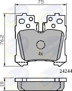 Comline CBP01722 - Тормозные колодки, дисковые, комплект avtokuzovplus.com.ua