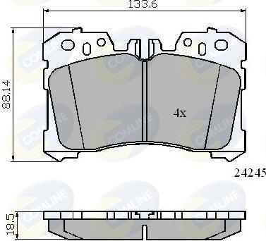 Comline CBP01733 - Гальмівні колодки, дискові гальма autocars.com.ua