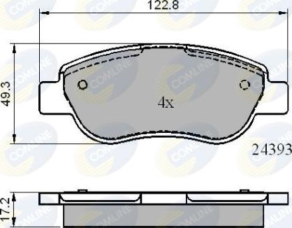 Comline CBP01738 - Тормозные колодки, дисковые, комплект avtokuzovplus.com.ua