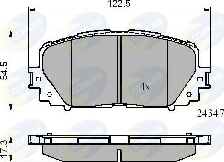 Comline CBP01767 - Тормозные колодки, дисковые, комплект avtokuzovplus.com.ua