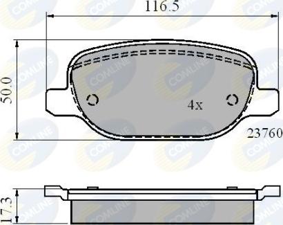 Comline CBP01769 - Гальмівні колодки, дискові гальма autocars.com.ua