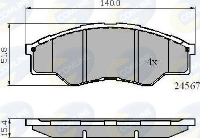 Comline CBP01773 - Гальмівні колодки, дискові гальма autocars.com.ua