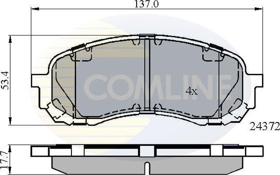 Comline CBP01778 - Гальмівні колодки, дискові гальма autocars.com.ua