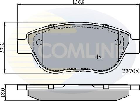 Comline CBP01783 - Гальмівні колодки, дискові гальма autocars.com.ua