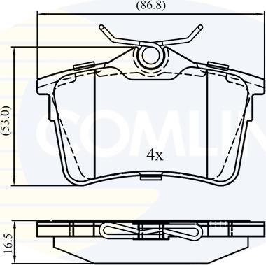 Comline CBP01797 - Тормозные колодки, дисковые, комплект avtokuzovplus.com.ua