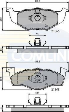 Comline CBP0180 - Тормозные колодки, дисковые, комплект avtokuzovplus.com.ua