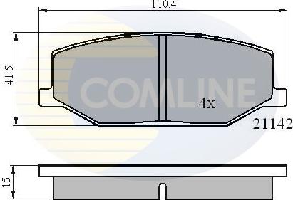 Comline CBP0195 - Гальмівні колодки, дискові гальма autocars.com.ua
